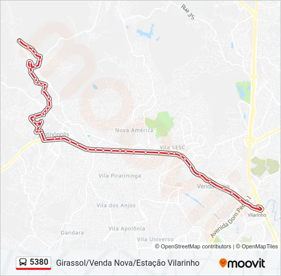 5380 Bus Line Map