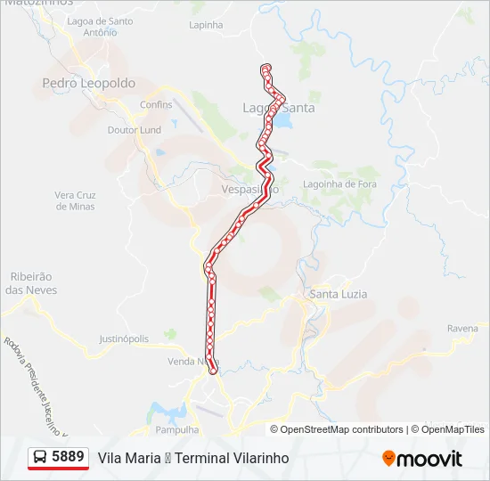 5889 Bus Line Map