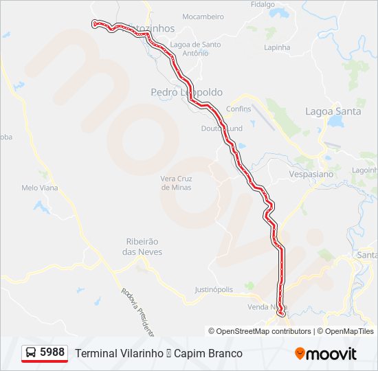 Mapa de 5988 de autobús