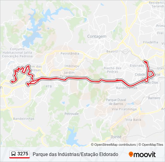 Mapa de 3275 de autobús