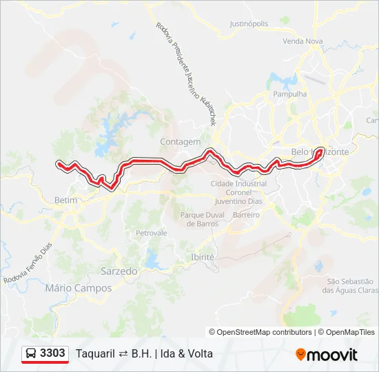 3303 Bus Line Map