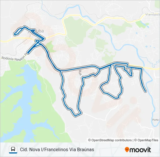 1000 Bus Line Map
