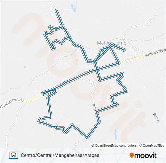 2000 Bus Line Map