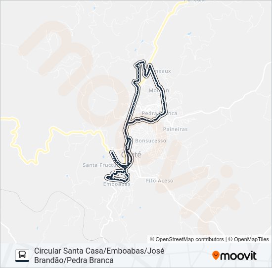 Mapa da linha EMBOABAS de ônibus