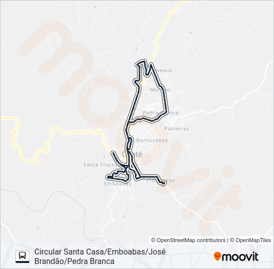Mapa da linha EMBOABAS de ônibus
