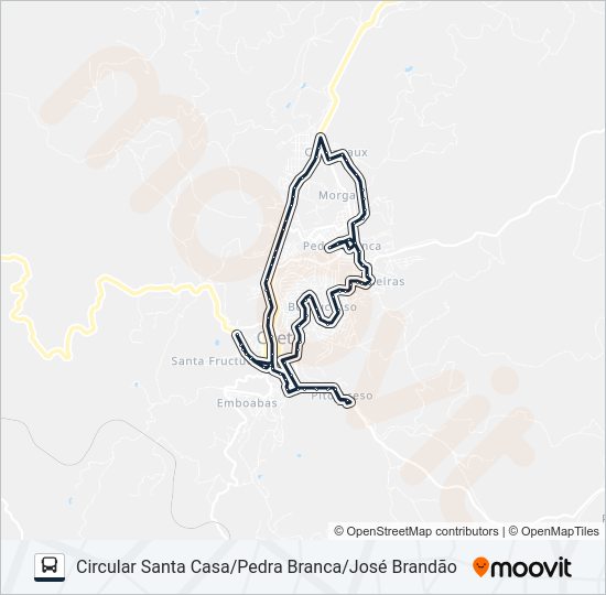Mapa da linha CIRCULAR B de ônibus