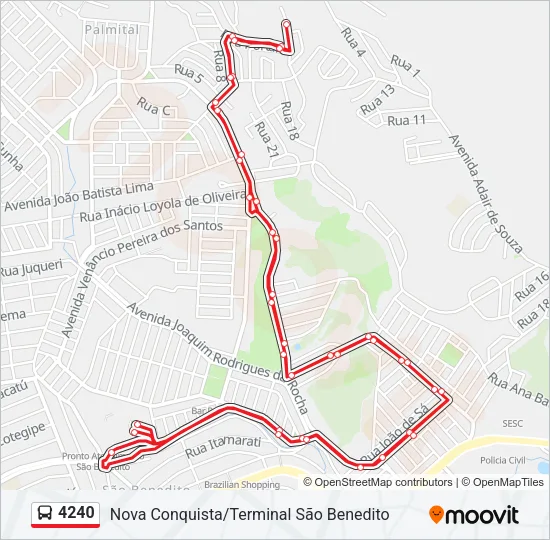 4240 Bus Line Map