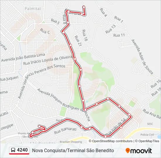 4240 Bus Line Map