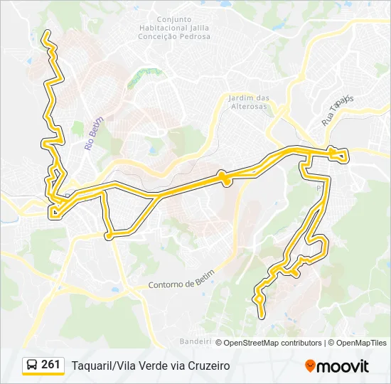 261 Bus Line Map