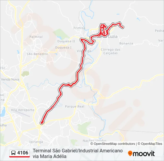 4106 Bus Line Map