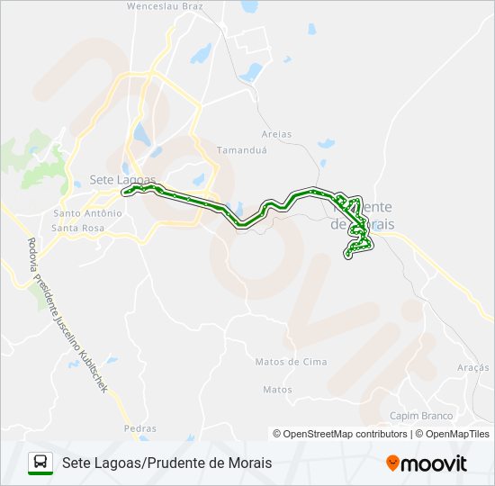 Mapa da linha SETELAGOANO 3941B de ônibus