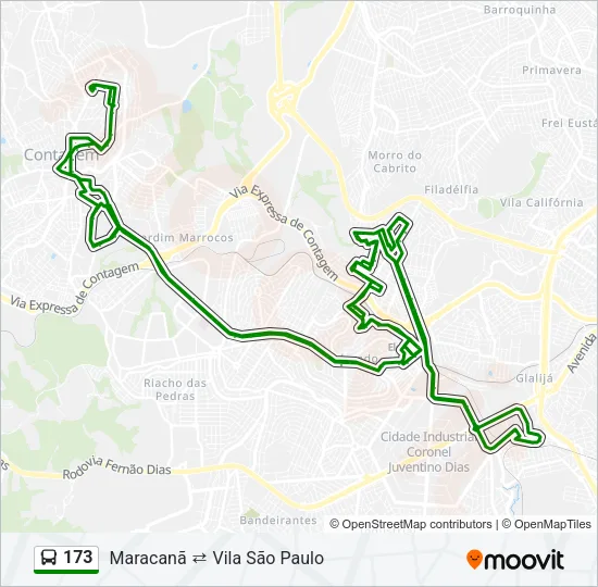 173 Bus Line Map