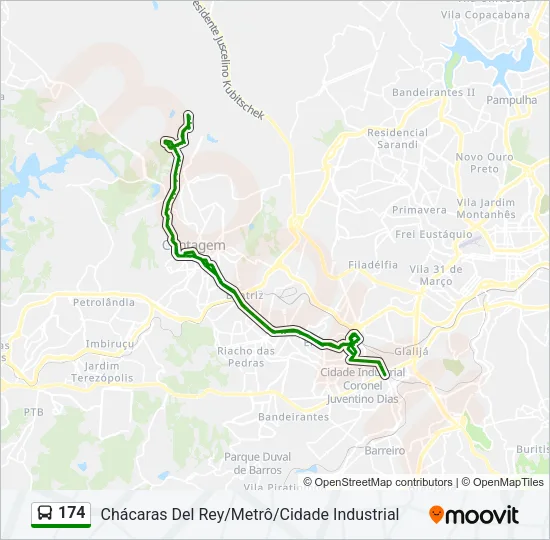 174 Bus Line Map