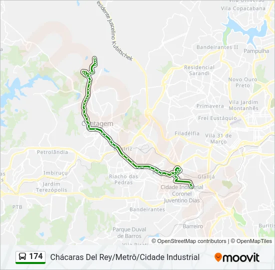174 Bus Line Map