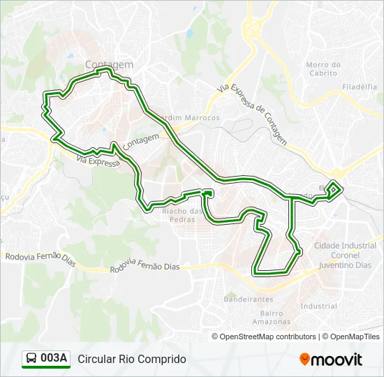 003A Bus Line Map