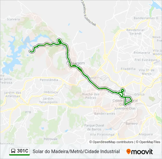 301C Bus Line Map