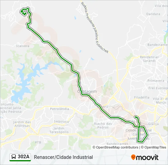 302A Bus Line Map