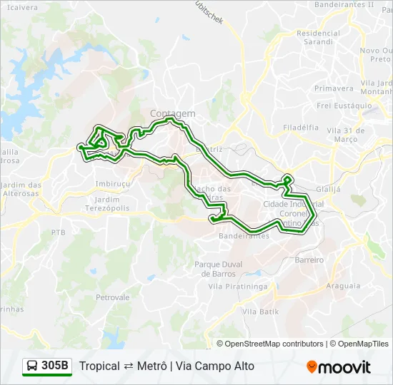 305B Bus Line Map