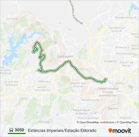 305D Bus Line Map