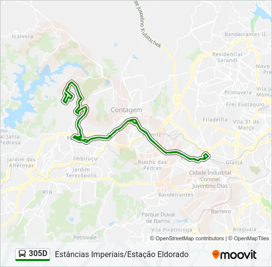 305D Bus Line Map
