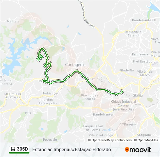 305D Bus Line Map