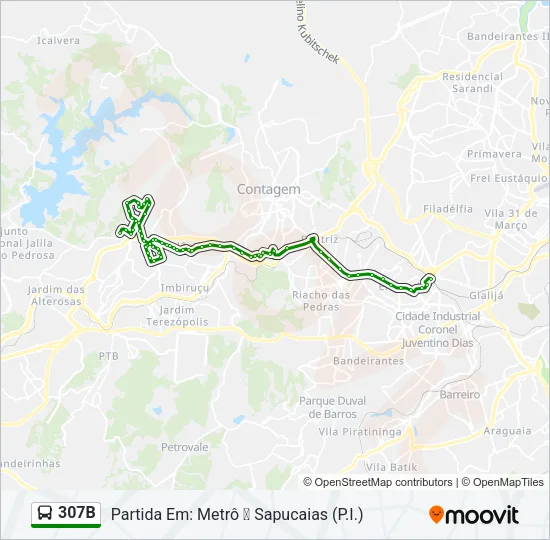 307B Bus Line Map
