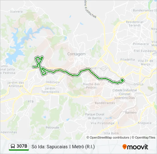 307B Bus Line Map