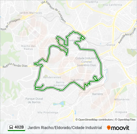 402B Bus Line Map