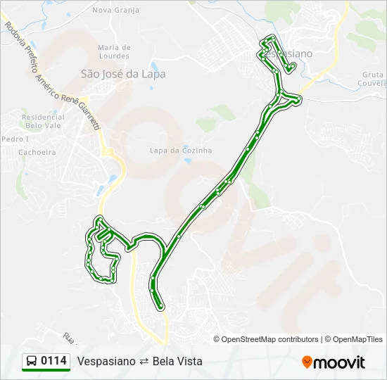 0114 Bus Line Map