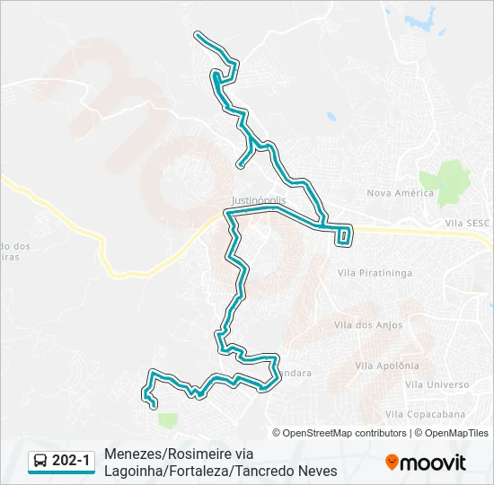 202-1 Bus Line Map