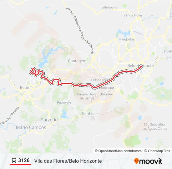 3126 Bus Line Map