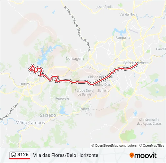 3126 Bus Line Map