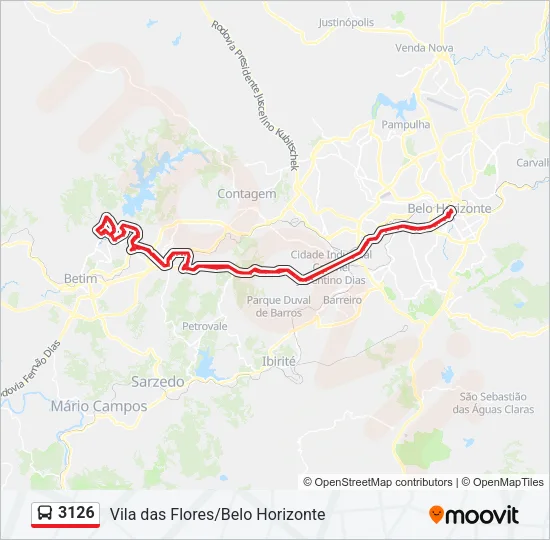 3126 Bus Line Map
