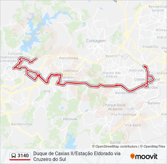 3140 Bus Line Map