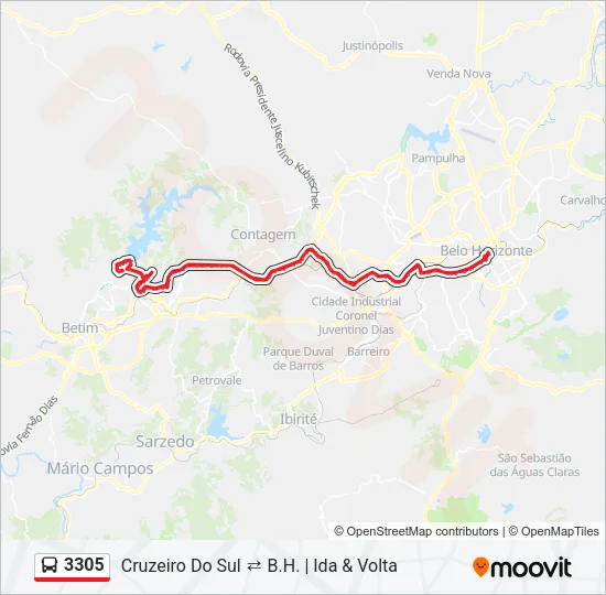 3305 Bus Line Map