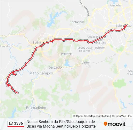 3336 Bus Line Map