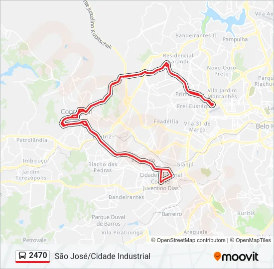 2470 Bus Line Map