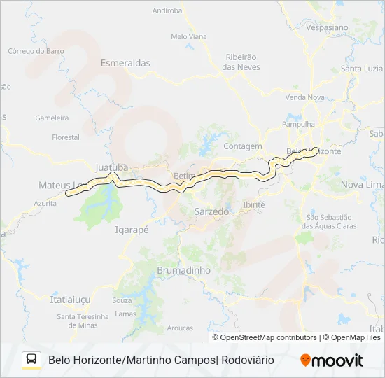 MARTINHO CAMPOS (SANTA MARIA) Bus Line Map