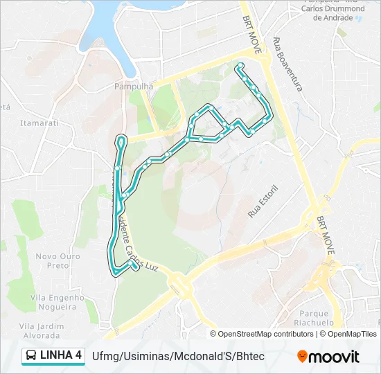 LINHA 4 Bus Line Map