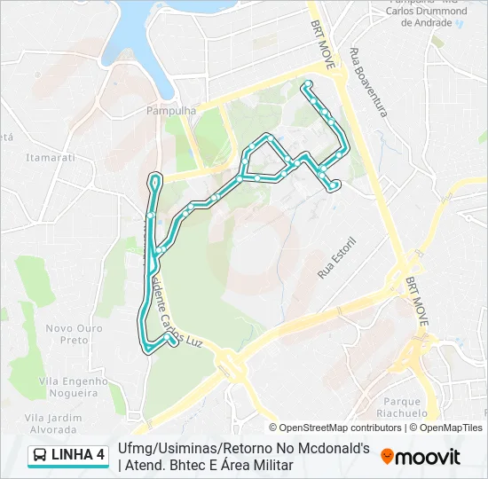 LINHA 4 Bus Line Map