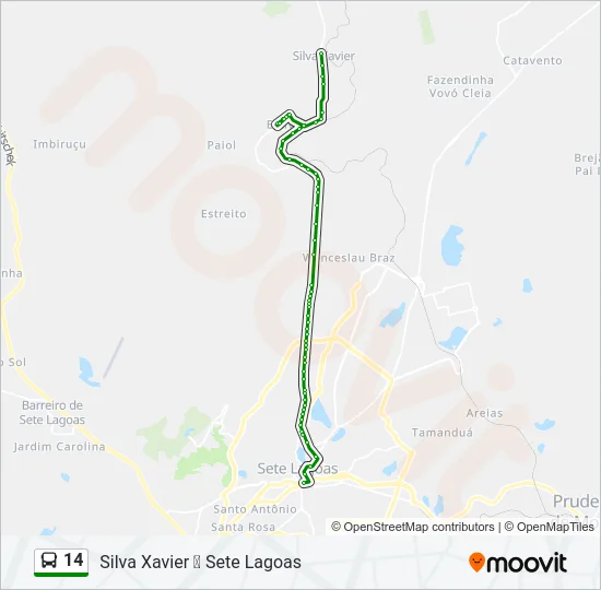 14 Bus Line Map