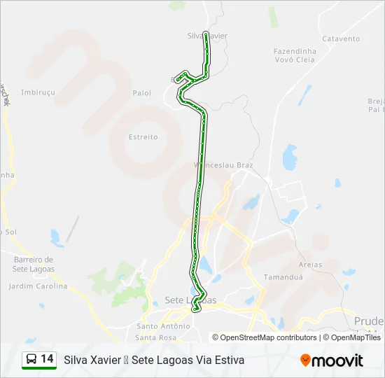 14 Bus Line Map