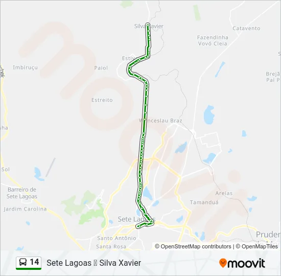 14 Bus Line Map