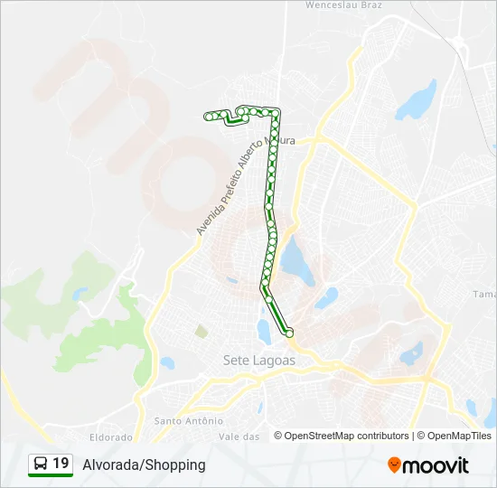 19 Bus Line Map