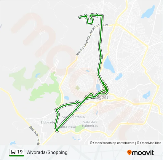19 Bus Line Map