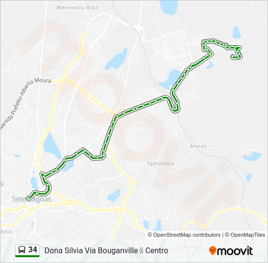 34 Bus Line Map