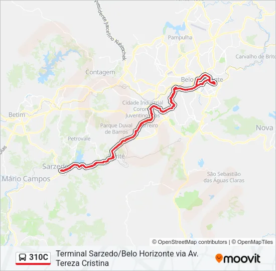 310C Bus Line Map