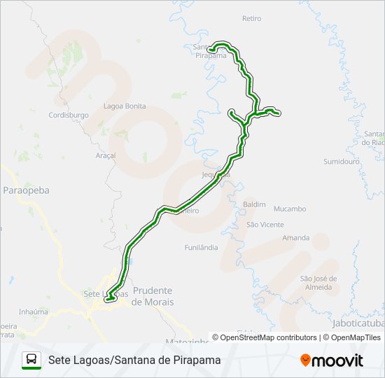 Mapa da linha SETELAGOANO 3724.2 de ônibus