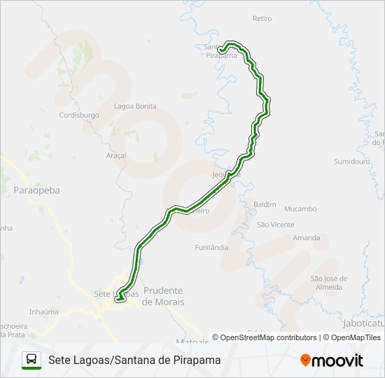 Mapa da linha SETELAGOANO 3724.2 de ônibus