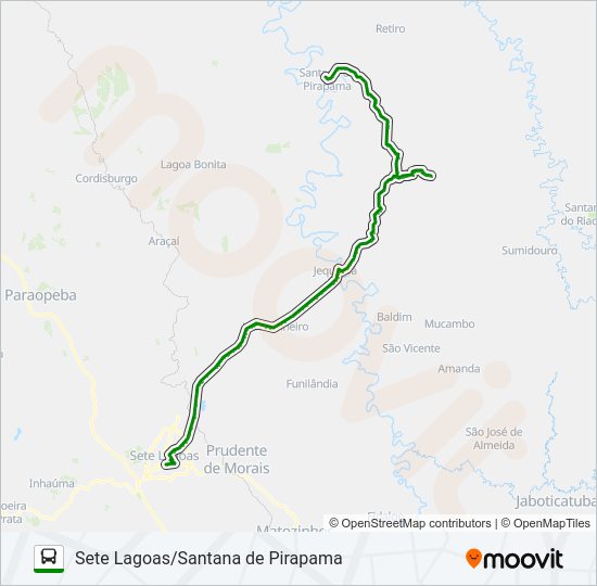 Mapa da linha SETELAGOANO 3724.2 de ônibus